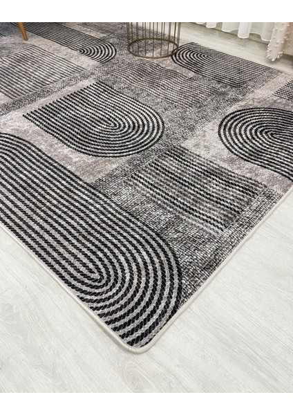 Kahverengi Jüt Görünümlü Modern Halı