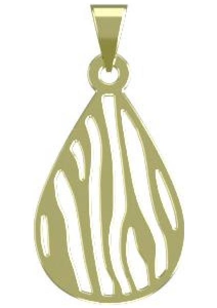 14 Ayar Altın Gözyaşı Damlası Kolye Ucu 0.5 Gr, KC11797 Kodlu