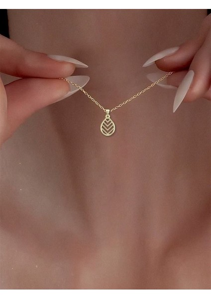 14 Ayar Altın Gözyaşı Damlası Kolye Ucu 0.5 Gr, KC12397 Kodlu