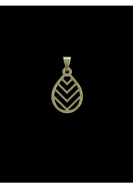 14 Ayar Altın Gözyaşı Damlası Kolye Ucu 0.5 Gr, KC12397 Kodlu