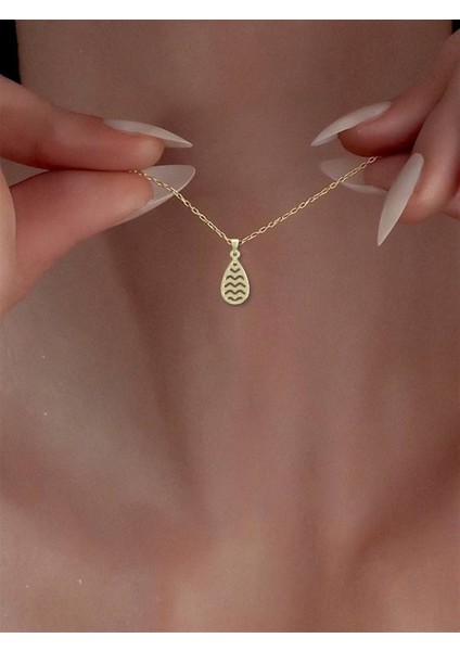 14 Ayar Altın Gözyaşı Damlası Kolye Ucu 0.5 Gr, KC10842 Kodlu