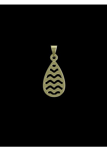 14 Ayar Altın Gözyaşı Damlası Kolye Ucu 0.5 Gr, KC10842 Kodlu