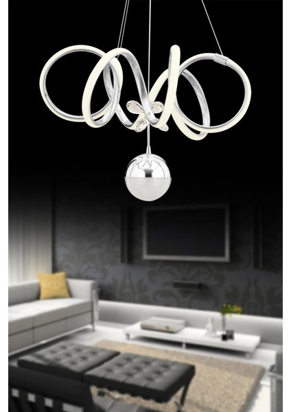 Istanbul Avize Gümüş Sea Beyaz Power Ledli Modern LED Avize fırsatları