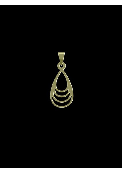 14 Ayar Altın Gözyaşı Damlası Kolye Ucu 0.5 Gr, KC11538 Kodlu