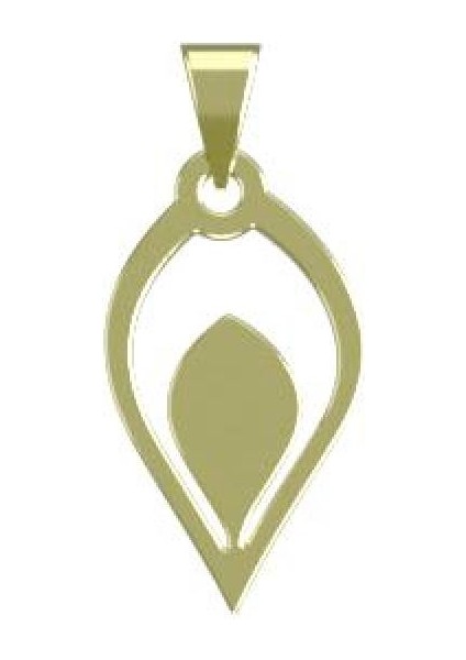 14 Ayar Altın Gözyaşı Damlası Kolye Ucu 0.5 Gr, KC12700 Kodlu