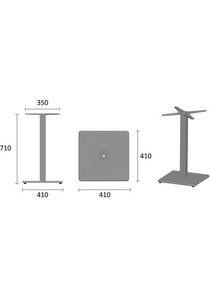 Iç ve Dış Mekan Uyumlu Alüminyum Katlanır Masa (Seramik Çerçeveli)