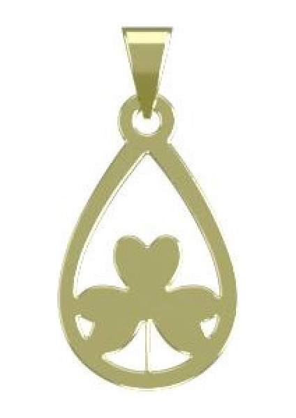 14 Ayar Altın Çiçek Kolye Ucu 0.5 Gr, KC10600 Kodlu