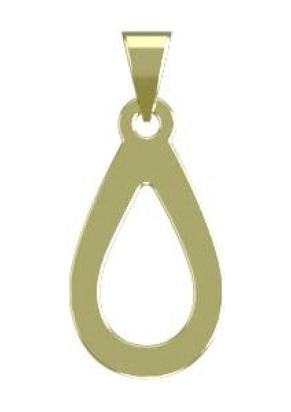 14 Ayar Altın Gözyaşı Damlası Kolye Ucu 0.5 Gr, KC11971 Kodlu