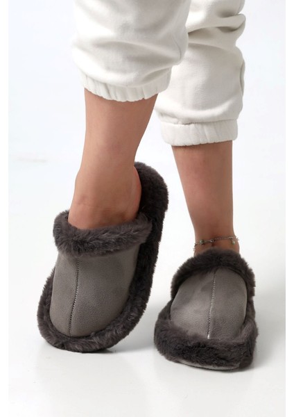 Kadın Sessiz Yumuşak Eva Taban Peluş Yünlü Pofuduk Ev Terlik Kışlık Terlik Peluş Terlik modelleri