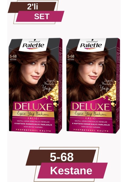 Deluxe Yoğun Renkler 5-68 Kestane x 2 Adet Saç Boyası