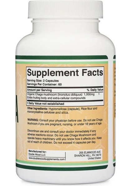 Chaga Mushroom Supplement 1000 mg 120 Kapsül fiyatları
