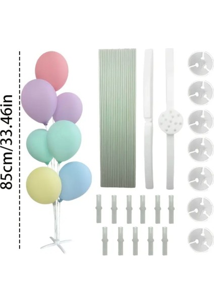2 Adet 85 cm Büyük Boy 7 Çubuklu Balon Standı modelleri