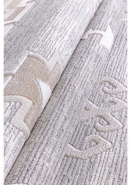 Dalida 3213A Yumuşak Dokulu Iskandinav Desenli Gri Krem Salon, Mutfak, Oturma, Çocuk Oda Halısı modelleri