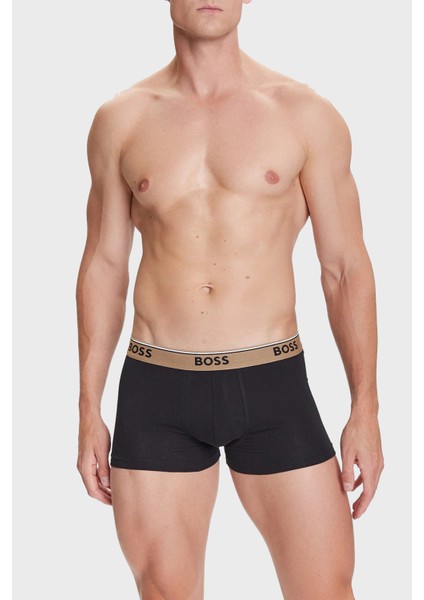 Logo Baskılı Streç Pamuklu 3 Pack Boxer Erkek Boxer 50531684 985 fiyatları