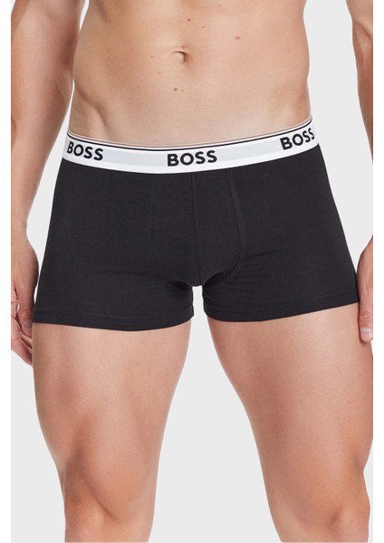 Logo Baskılı Streç Pamuklu 3 Pack Boxer Erkek Boxer 50531684 985 fırsatları
