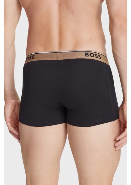 Logo Baskılı Streç Pamuklu 3 Pack Boxer Erkek Boxer 50531684 985