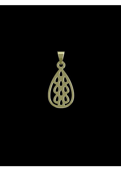 14 Ayar Altın Gözyaşı Damlası Kolye Ucu 0.5 Gr, KC12063 Kodlu