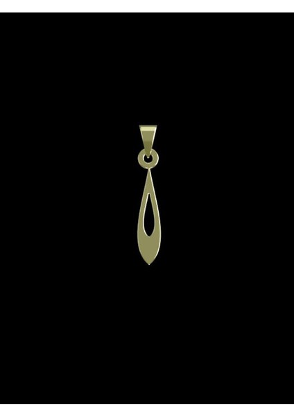 14 Ayar Altın Gözyaşı Damlası Kolye Ucu 0.5 Gr, KC12559 Kodlu