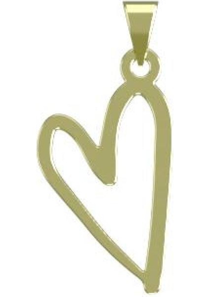 14 Ayar Altın Kalp Kolye Ucu 0.5 Gr, KC17485 Kodlu