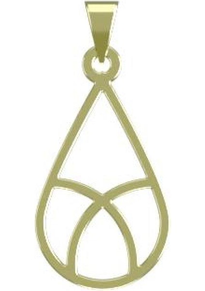 14 Ayar Altın Gözyaşı Damlası Kolye Ucu 0.5 Gr, KC10939 Kodlu