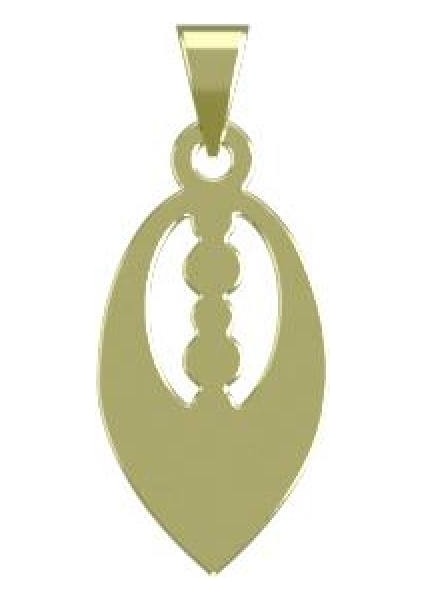 14 Ayar Altın Gözyaşı Damlası Kolye Ucu 0.5 Gr, KC11929 Kodlu