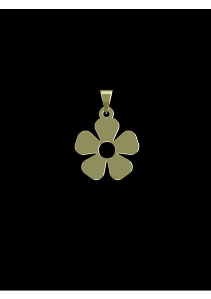 14 Ayar Altın Çiçek Kolye Ucu 0.5 Gr, KC12499 Kodlu