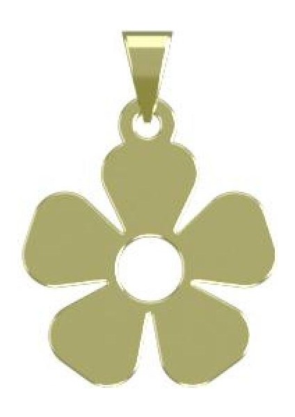 14 Ayar Altın Çiçek Kolye Ucu 0.5 Gr, KC12499 Kodlu
