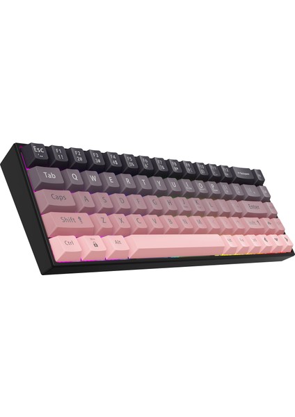 AK680 Kablolu %65 Boy Mekanik Oyuncu Klavyesi-Rainbow Aydınlatma Hot-Swap modelleri