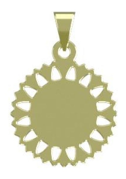 14 Ayar Altın Çiçek Kolye Ucu 0.5 Gr, KC12782 Kodlu