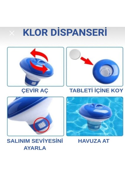 Tablet Klor Dispenseri ve 200 gr Klor Tableti modelleri