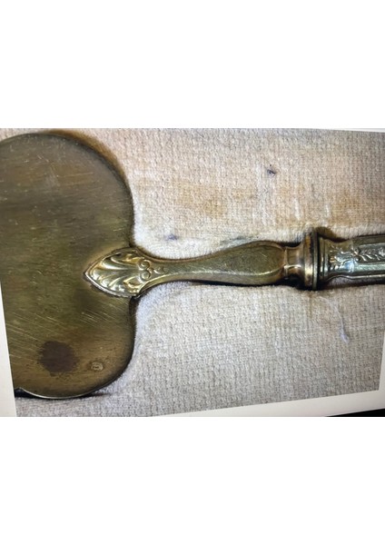 1960 Lar Fransız Altın ve Gümüş Kaplama Servis Spatulası - Spatula Boyu 25,5 cm fiyatları