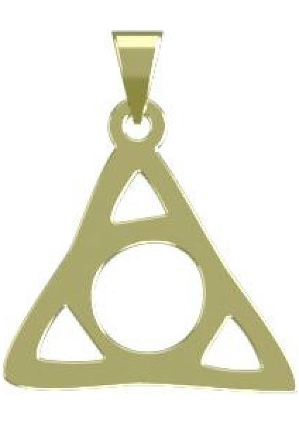 14 Ayar Altın Geometrik Kolye Ucu 0.5 Gr, KC16104 Kodlu