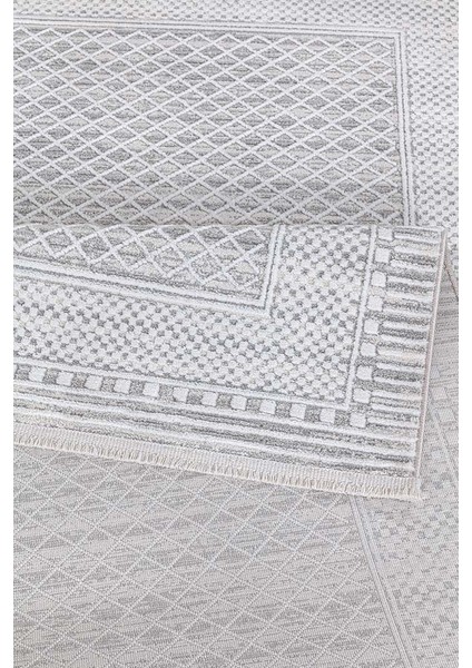 Dalida 3209A Yumuşak Dokulu Iskandinav Desenli Gri Krem Salon, Mutfak, Oturma, Çocuk Oda Halısı modelleri