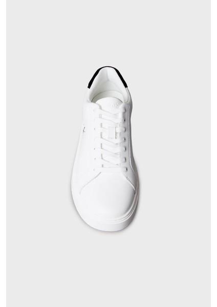 Deri Logolu Sneaker Ayakkabı YM0YM0143501W Erkek Ayakkabı YM0YM01435 01W indirimleri