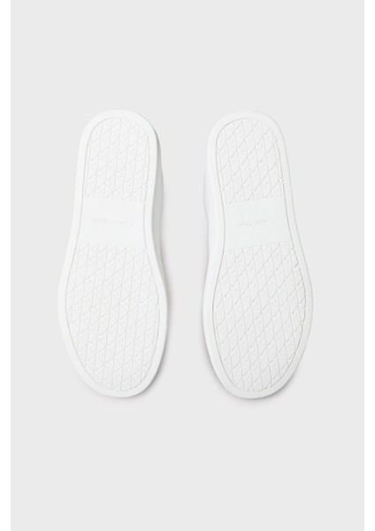 Deri Logolu Sneaker Ayakkabı YM0YM0143501W Erkek Ayakkabı YM0YM01435 01W