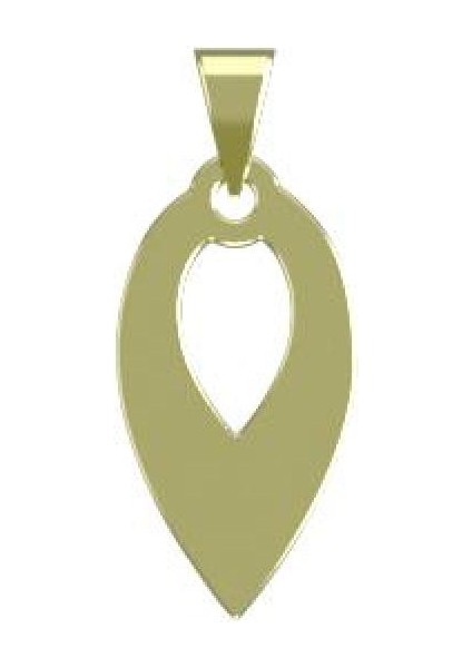 14 Ayar Altın Gözyaşı Damlası Kolye Ucu 0.5 Gr, KC11939 Kodlu