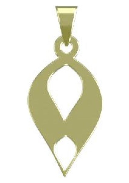 14 Ayar Altın Gözyaşı Damlası Kolye Ucu 0.5 Gr, KC11965 Kodlu