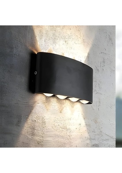 4'lü LED Dış Mekân Duvar Apliği – Yukarı ve Aşağı Işık Veren Suya Dayanıklı Modern Aydınlatma