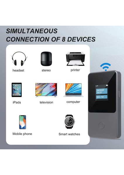 T8 4g Lte Wifi Erişim Noktası 8 Cihaz Bağlanabilen Taşınabilir Wifi Yönlendirici 300 Operatör Uyumlu indirimleri