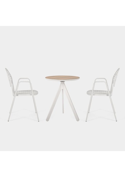 Alüminyum Dış Mekan Katlanır Masa Sandalye Seti Hpl Tablalı Ma 235F Grup-5 Ral 9003 Beyaz fiyatları