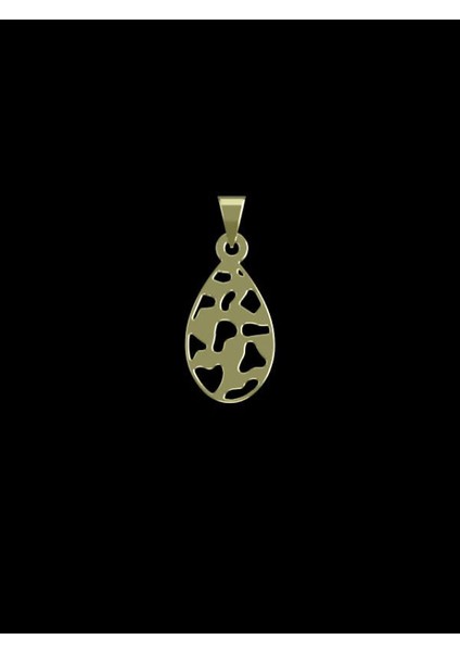 14 Ayar Altın Gözyaşı Damlası Kolye Ucu 0.5 Gr, KC10304 Kodlu