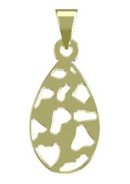 14 Ayar Altın Gözyaşı Damlası Kolye Ucu 0.5 Gr, KC10304 Kodlu