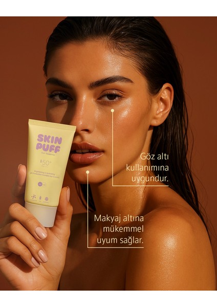 SKINPUFF Skinpuff Sun Essential Spf 50+ Pa++++ Aydınlatıcı ve Nemlendirici Yüksek Koruma Güneş Kremi fırsatları