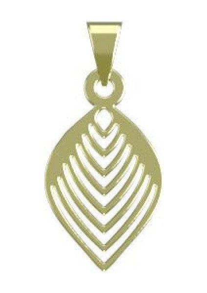 14 Ayar Altın Gözyaşı Damlası Kolye Ucu 0.5 Gr, KC12968 Kodlu