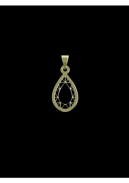 14 Ayar Altın Gözyaşı Damlası Kolye Ucu 0.5 Gr, KC10514 Kodlu