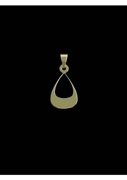 14 Ayar Altın Gözyaşı Damlası Kolye Ucu 0.5 Gr, KC14382 Kodlu