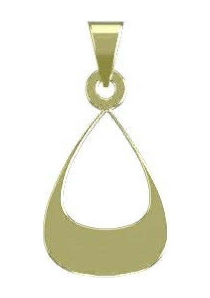 14 Ayar Altın Gözyaşı Damlası Kolye Ucu 0.5 Gr, KC14382 Kodlu