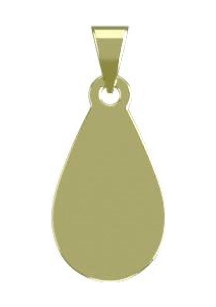 14 Ayar Altın Gözyaşı Damlası Kolye Ucu 0.5 Gr, KC11956 Kodlu