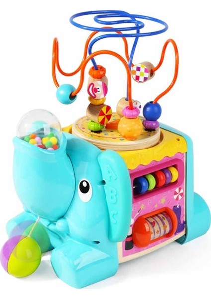 3906 Sun-Tahta Oyuncaklar Aktivite Küpü 5 In 1