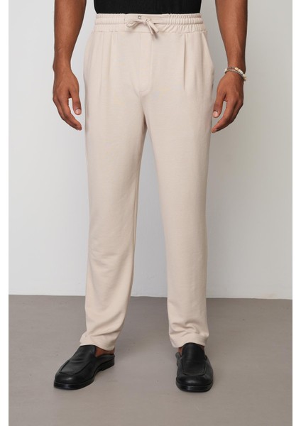 Bej Baggy Fit Erkek Pileli Pantolon E1028 modelleri